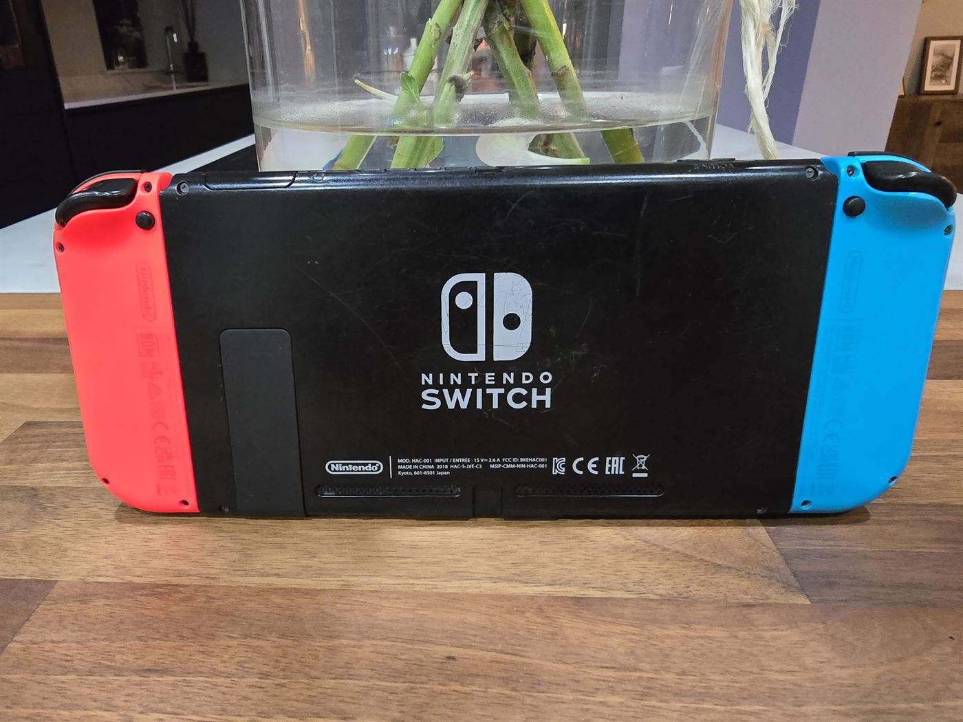 Nintendo Switch console, rear view