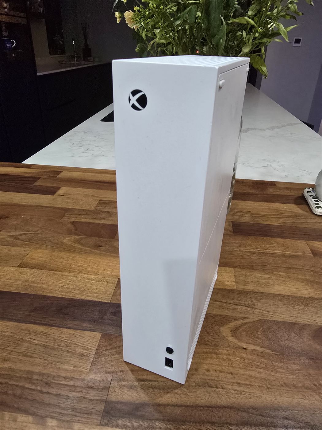 Xbox Series S console, side view